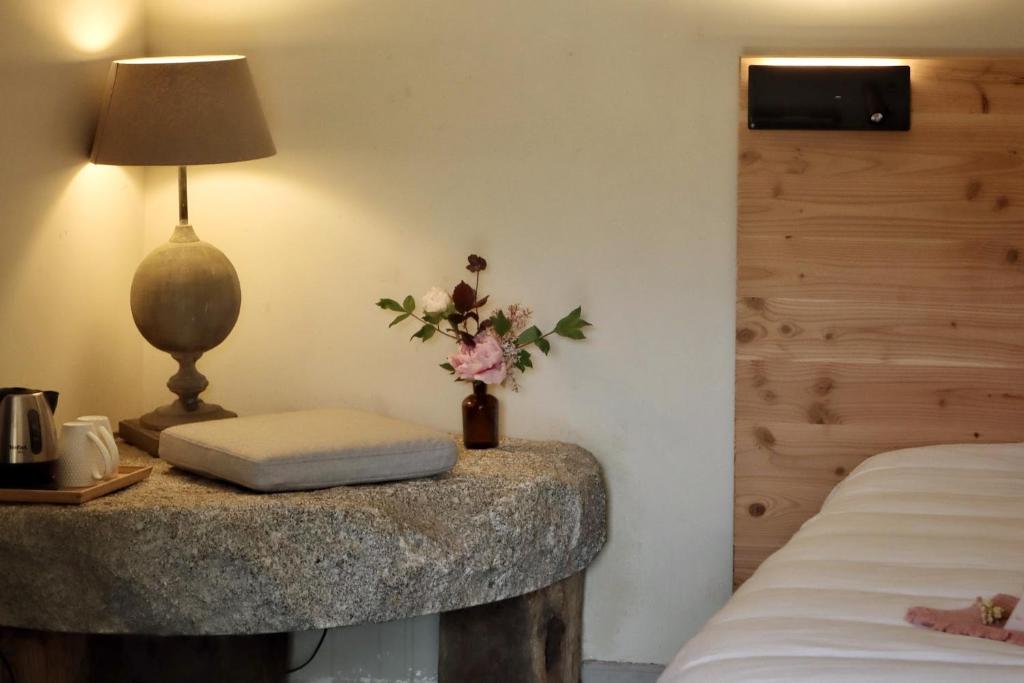 Postel nebo postele na pokoji v ubytování Mas Nouveau Chambres d'Hôtes