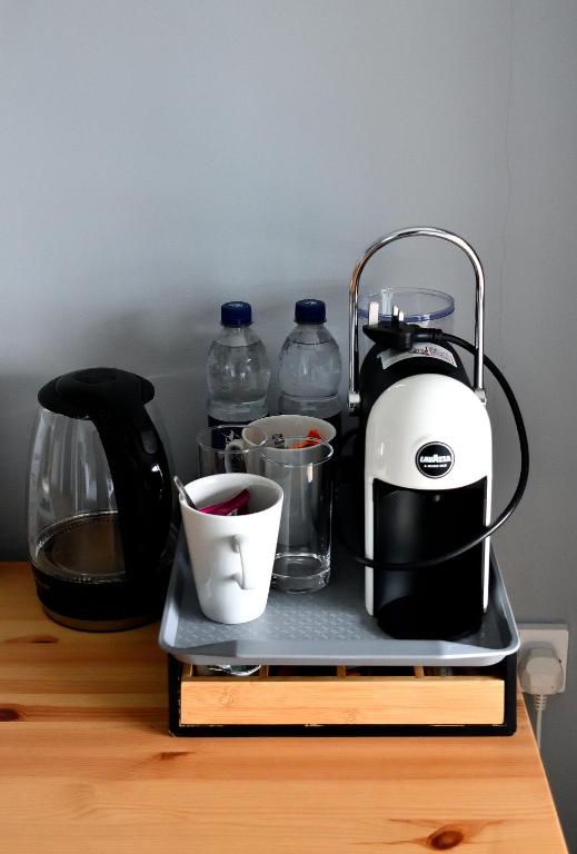 a coffee maker is sitting on a table at Bowood Park Hotel in Camelford