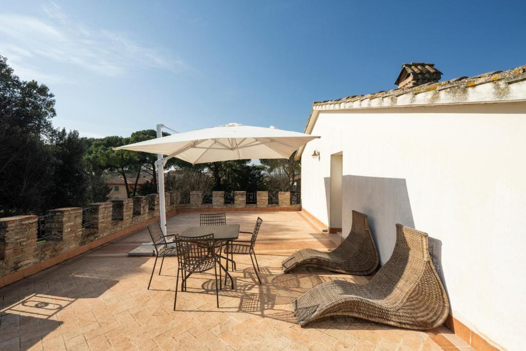 Balkón nebo terasa v ubytování Relais Parco Dei Cavalieri Assisi
