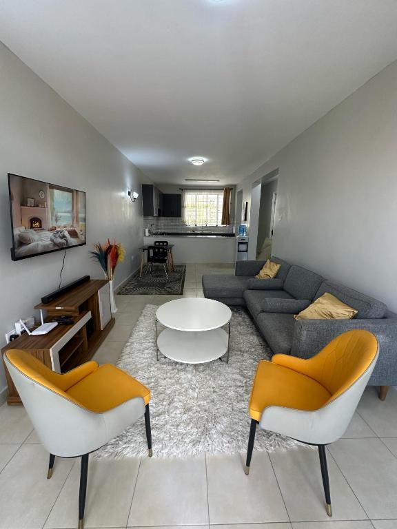 Posezení v ubytování Akombe homestays