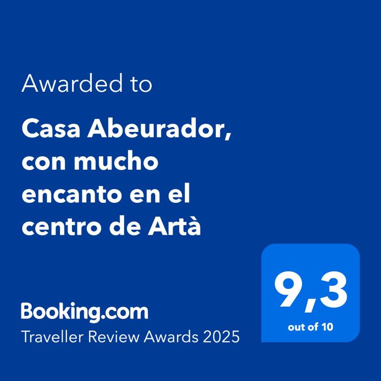 Casa Abeurador, con mucho encanto en el centro de Artà tanúsítványa, márkajelzése vagy díja