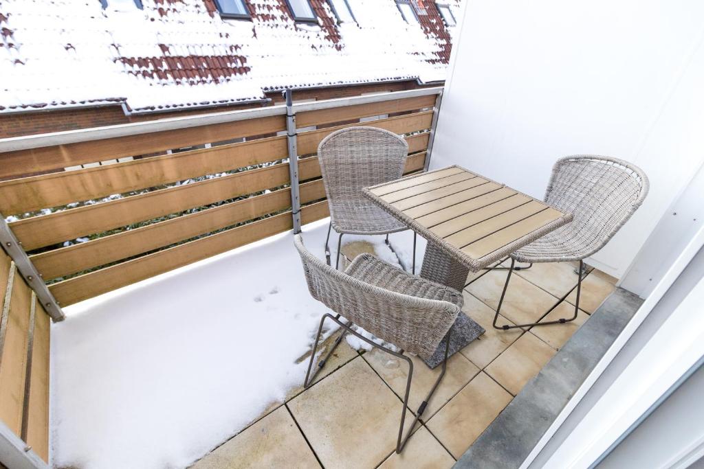 Posezení v ubytování Ferienwohnung Strandkiste