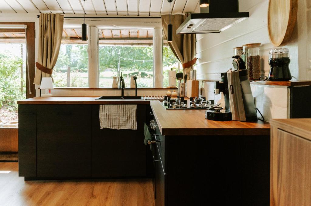 Kuchyň nebo kuchyňský kout v ubytování Le chalet Sud