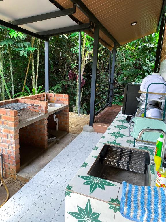 Zahrada ubytování Casa Damai Janda Baik - RIVERVIEW TINY HOUSE
