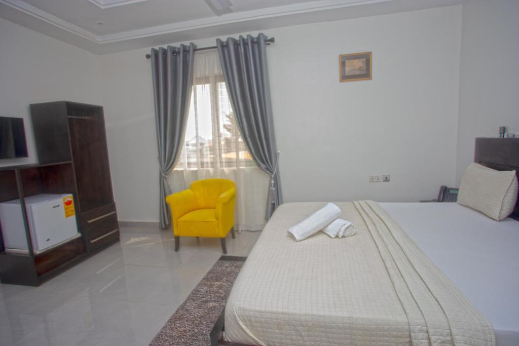 Postel nebo postele na pokoji v ubytování Labev Hotel