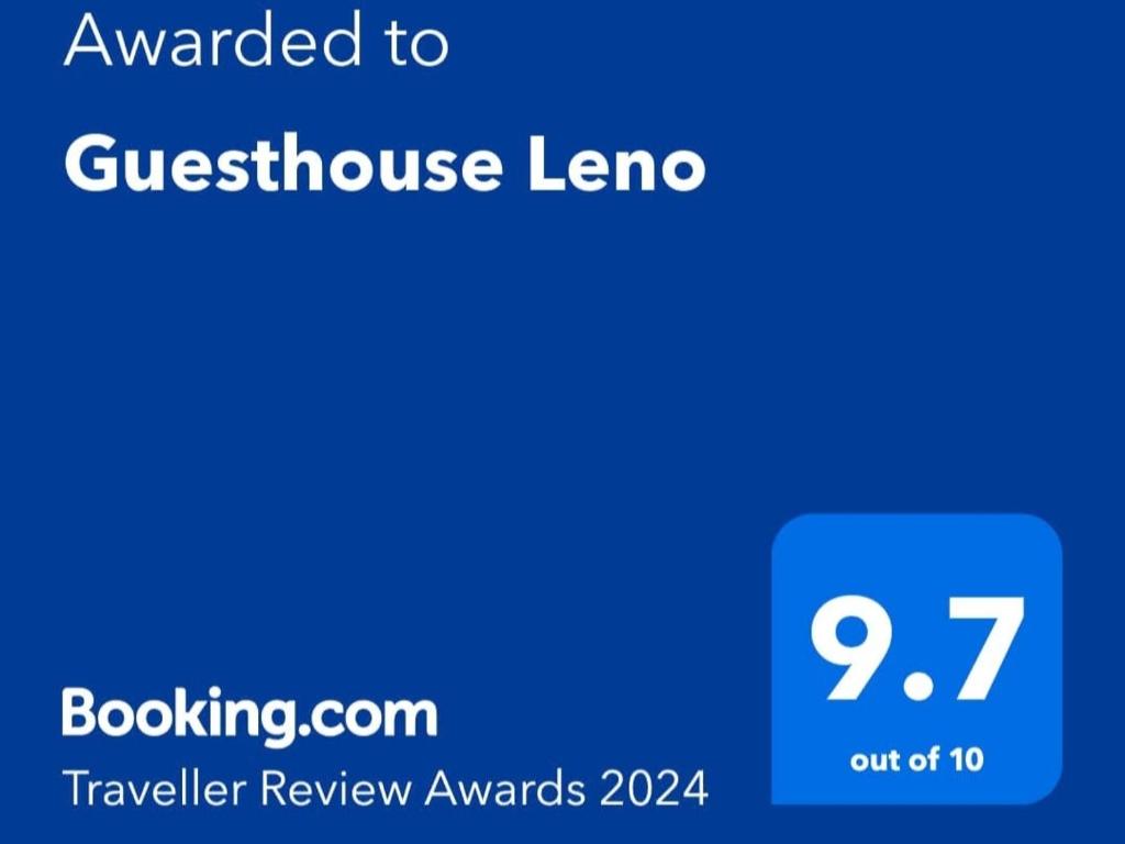 Certifikát, hodnocení, plakát nebo jiný dokument vystavený v ubytování Guesthouse Leno