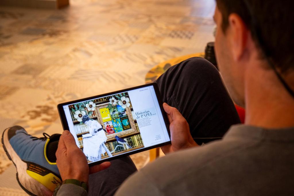 TV a/nebo společenská místnost v ubytování Boutique Hotel El Olivar