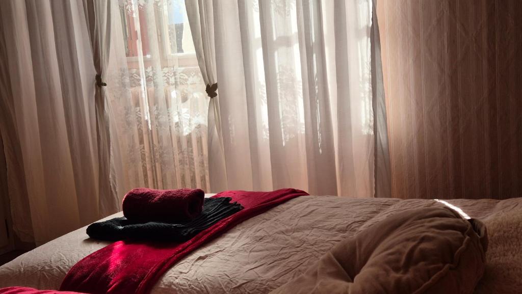 Posteľ alebo postele v izbe v ubytovaní Maison La vie de l'Aubrac - Gîte Lo Bel Peis