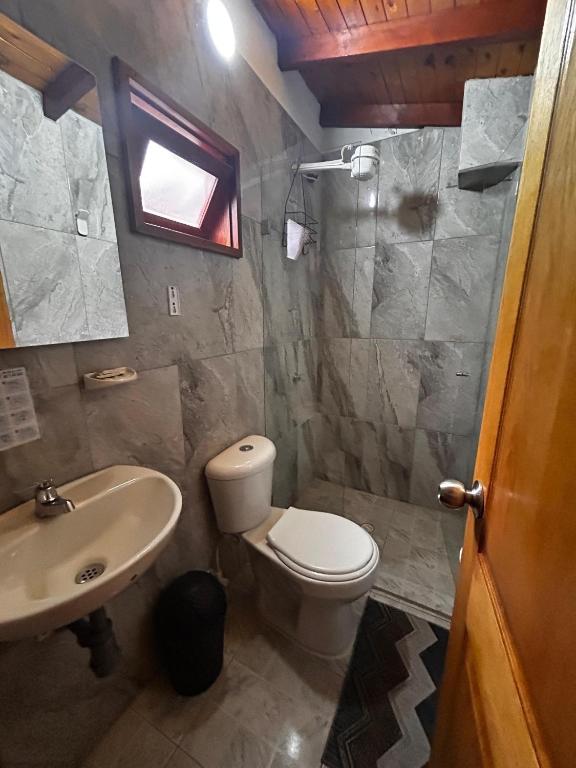 Koupelna v ubytování Hotel Olímpica