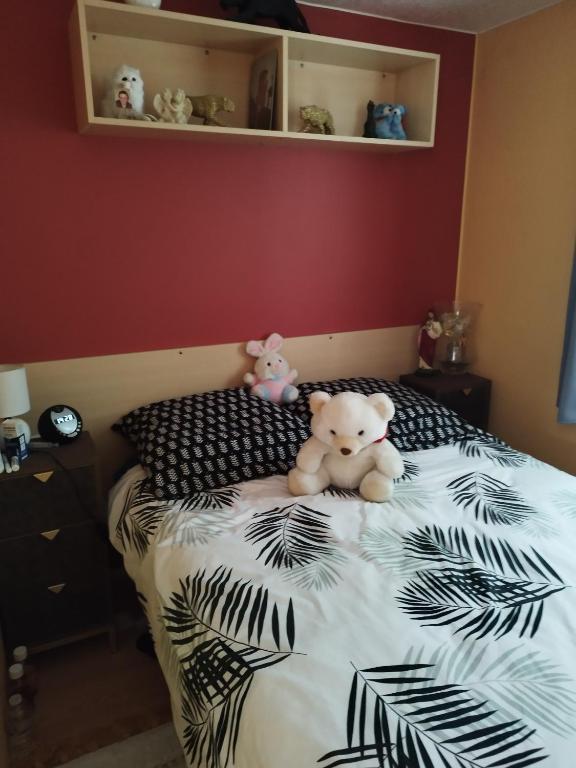 Postel nebo postele na pokoji v ubytování Chez Andrée