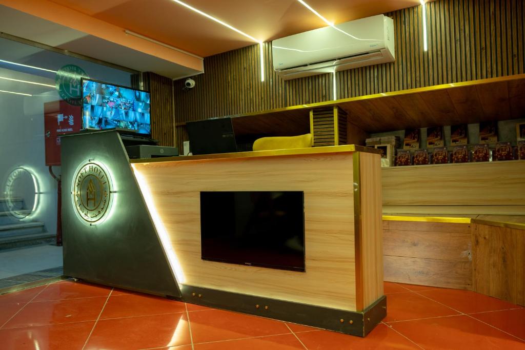 TV a/nebo společenská místnost v ubytování Soft Hotel