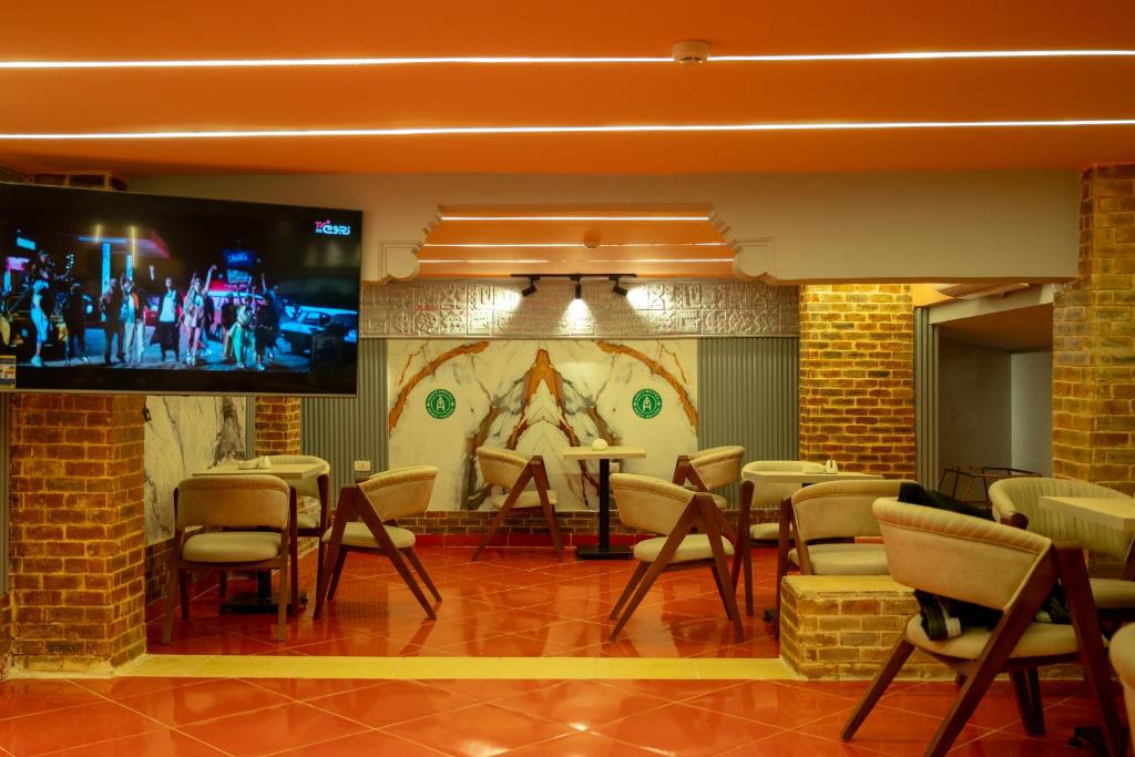 Posezení v ubytování Soft Hotel