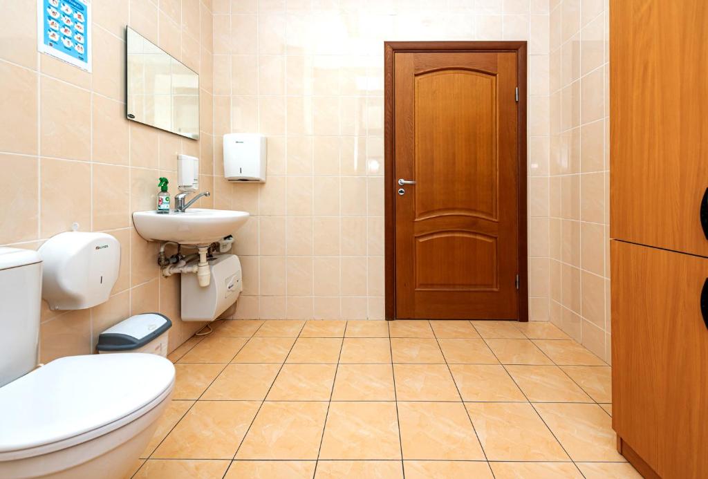 Koupelna v ubytování Vilnius Hostel