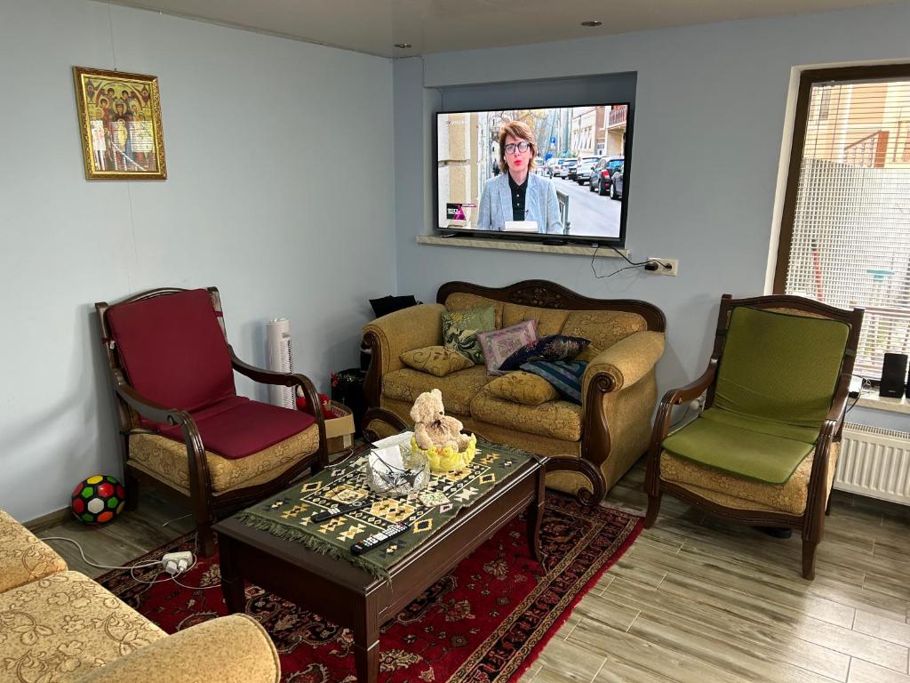 TV a/nebo společenská místnost v ubytování Guest house Medea