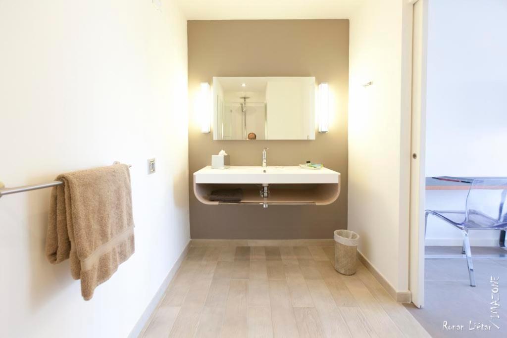 Koupelna v ubytování Hotel Ker Alberte