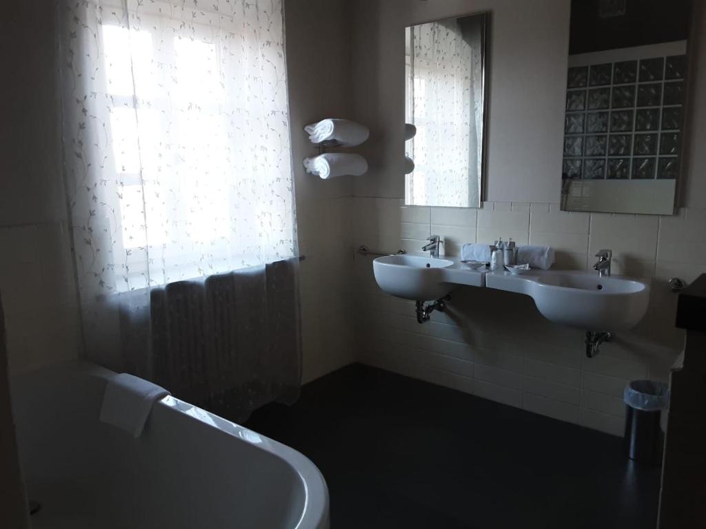 Koupelna v ubytování Hotel Antico Podere Propano