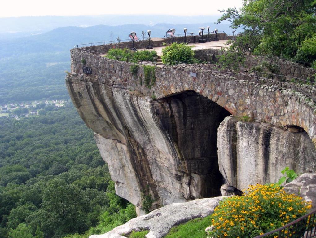 a bridge on top of a mountain with people on it at Hotel Indigo Chattanooga - Downtown by IHG in Chattanooga