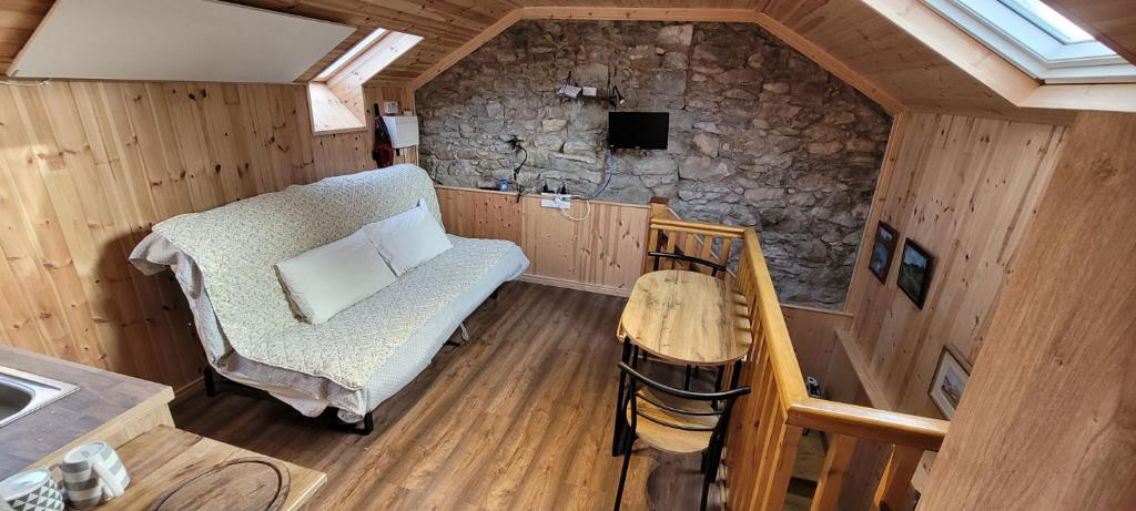 Posezení v ubytování Quarvue Loft