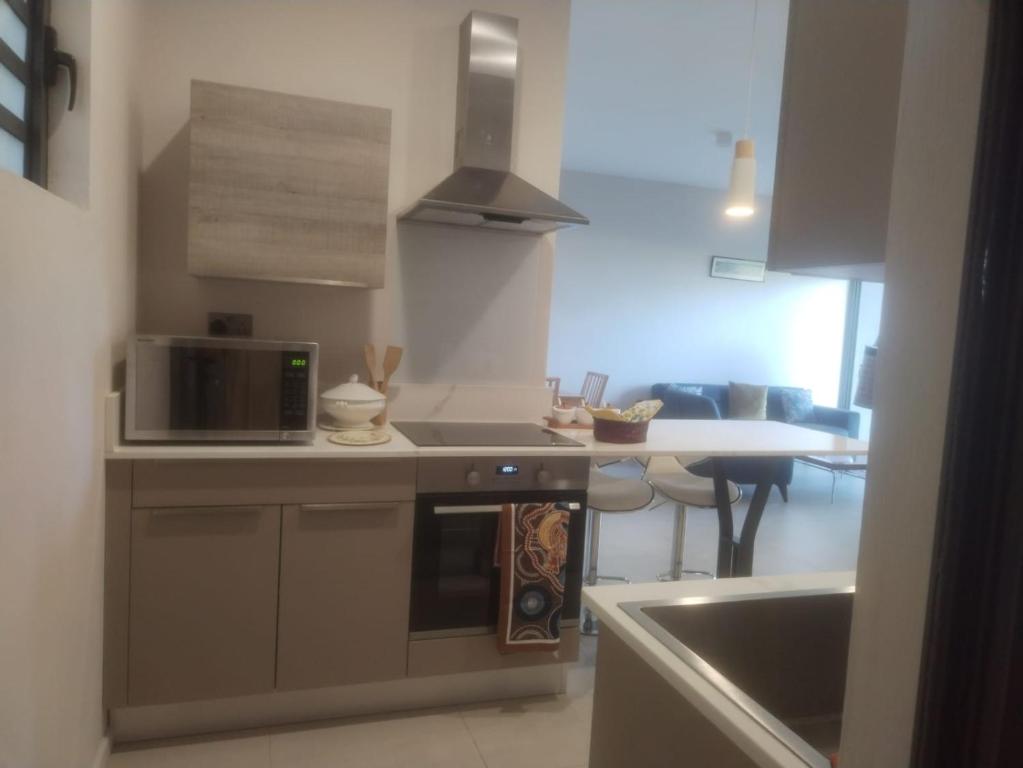 Kuchyň nebo kuchyňský kout v ubytování Sky Sunrise two rooms apartment