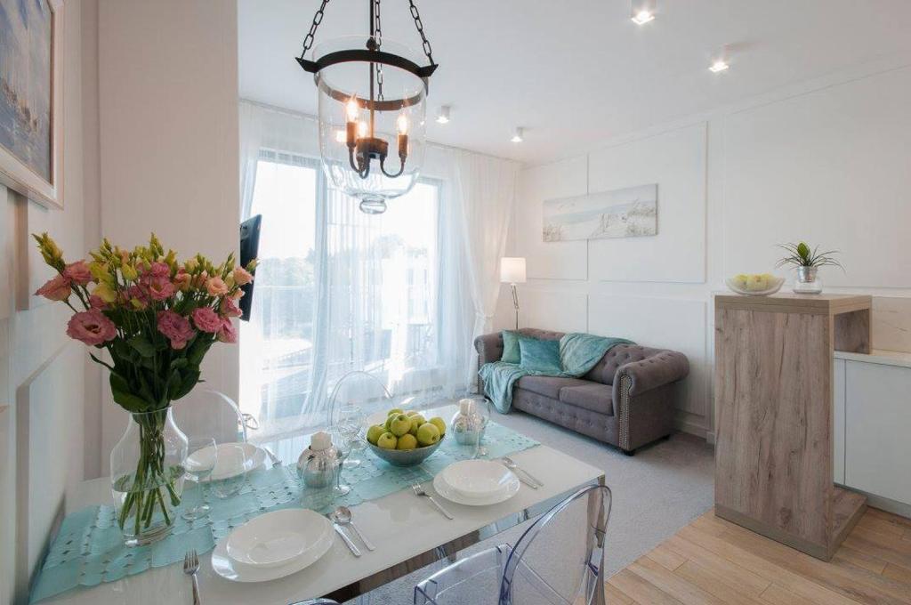 Khu vực ghế ngồi tại Elegance Sopot Gdynia Apartment