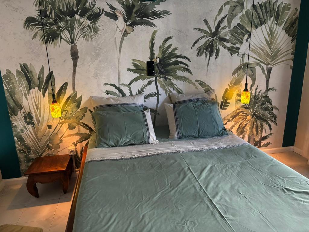 Postel nebo postele na pokoji v ubytování Ti Kaz Lo Ker chambre d'hôte chez l'habitant