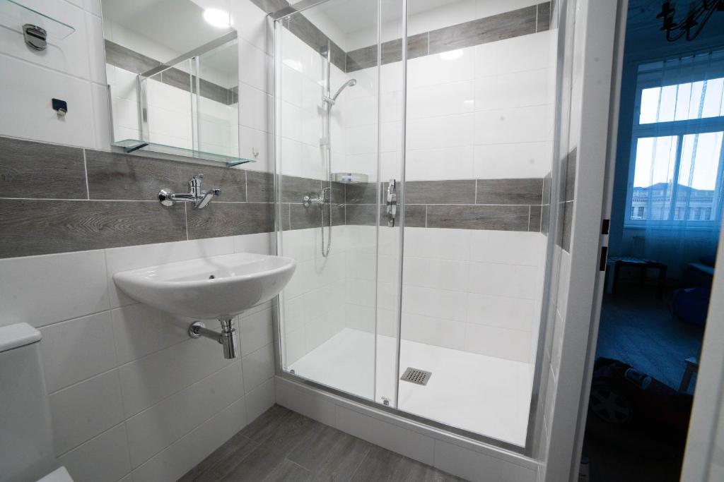 Koupelna v ubytování Apartments Katarina