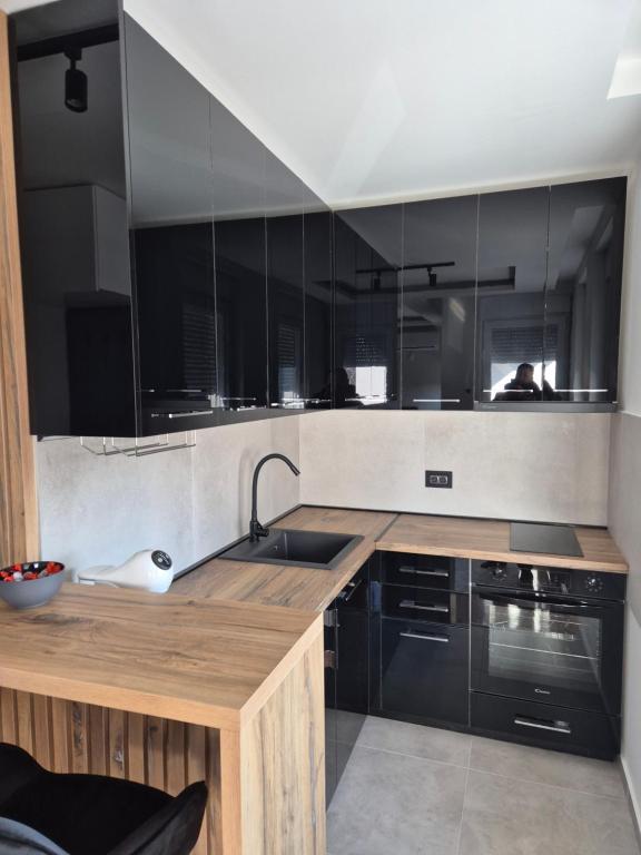 Kuchyň nebo kuchyňský kout v ubytování Apartman Milica