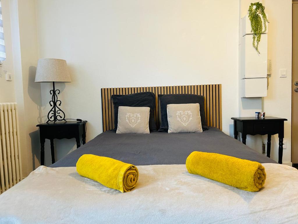 Katil atau katil-katil dalam bilik di Le 2 - Grand studio Caen Centre Port de plaisance