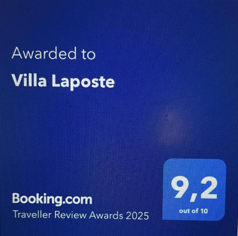 Certifikát, hodnocení, plakát nebo jiný dokument vystavený v ubytování Villa Laposte