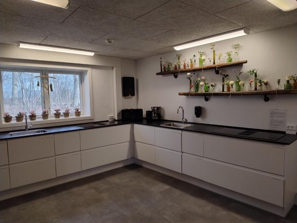 Kuchyň nebo kuchyňský kout v ubytování Danhostel Esbjerg