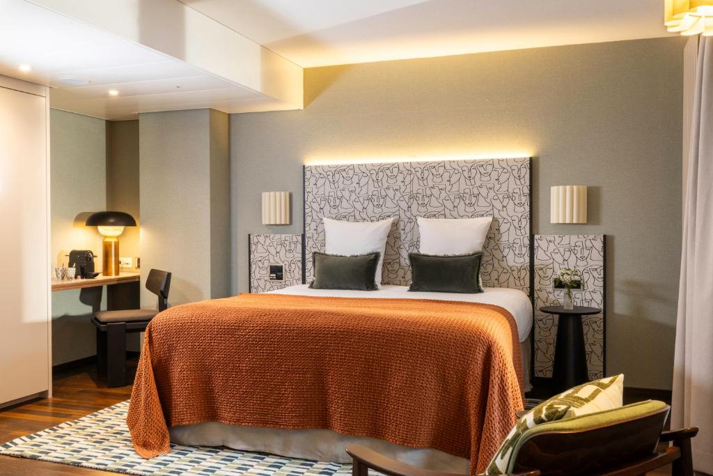 Katil atau katil-katil dalam bilik di Hotel D - Basel - Fully Renovated 2025