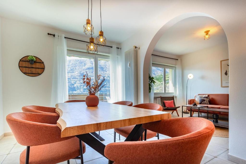 Posezení v ubytování Elegant, Lugano Lake View, pool and private parking