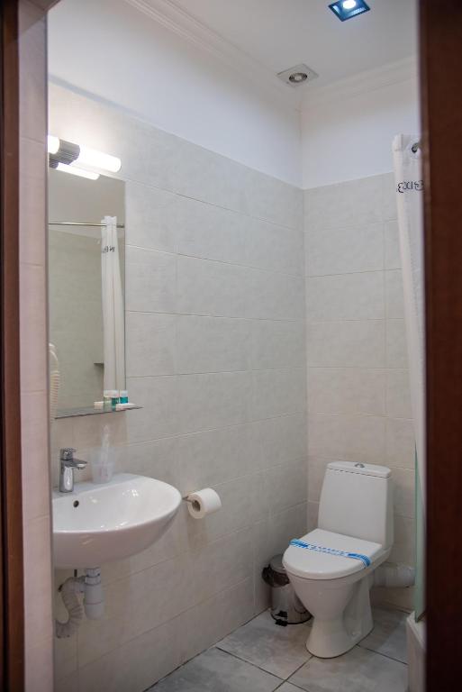 Koupelna v ubytování T&S Apart-Hotel
