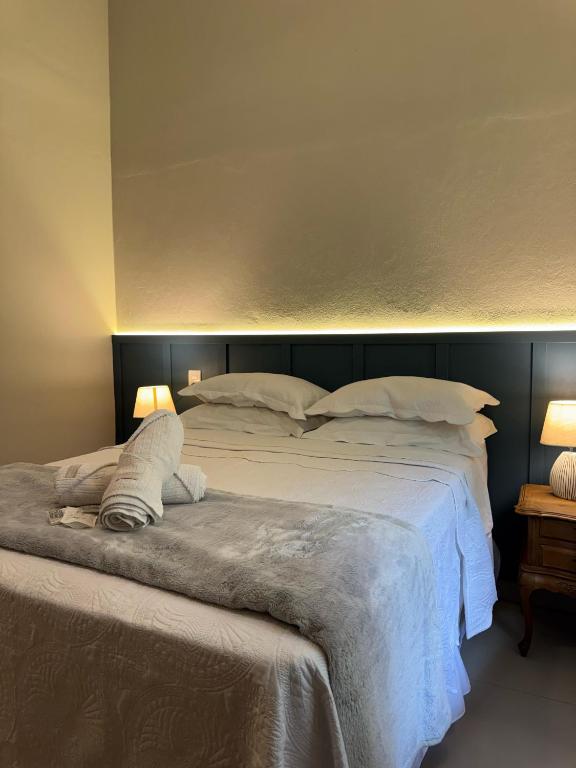 Postel nebo postele na pokoji v ubytování Hospedaria Aconchego