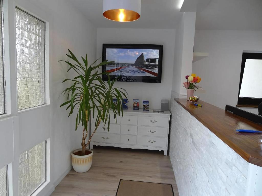 TV a/nebo společenská místnost v ubytování Gästehaus Elzblick
