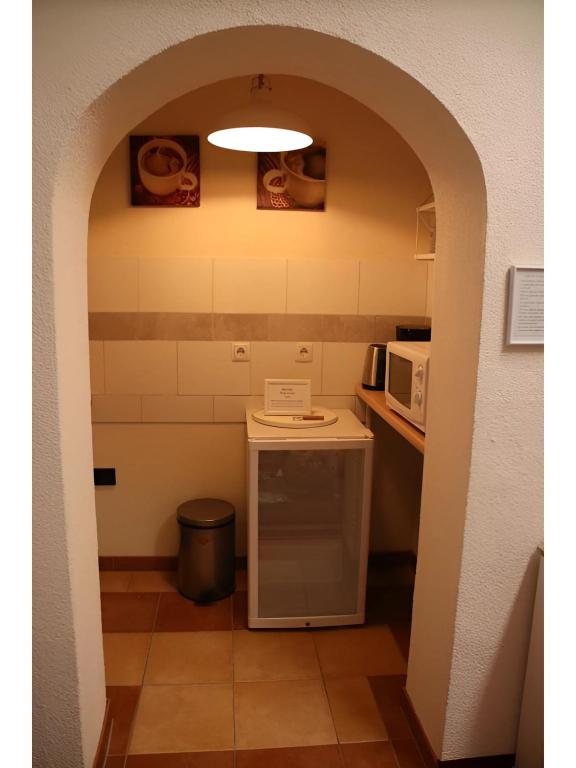 Kuchyň nebo kuchyňský kout v ubytování Gästehaus Elzblick