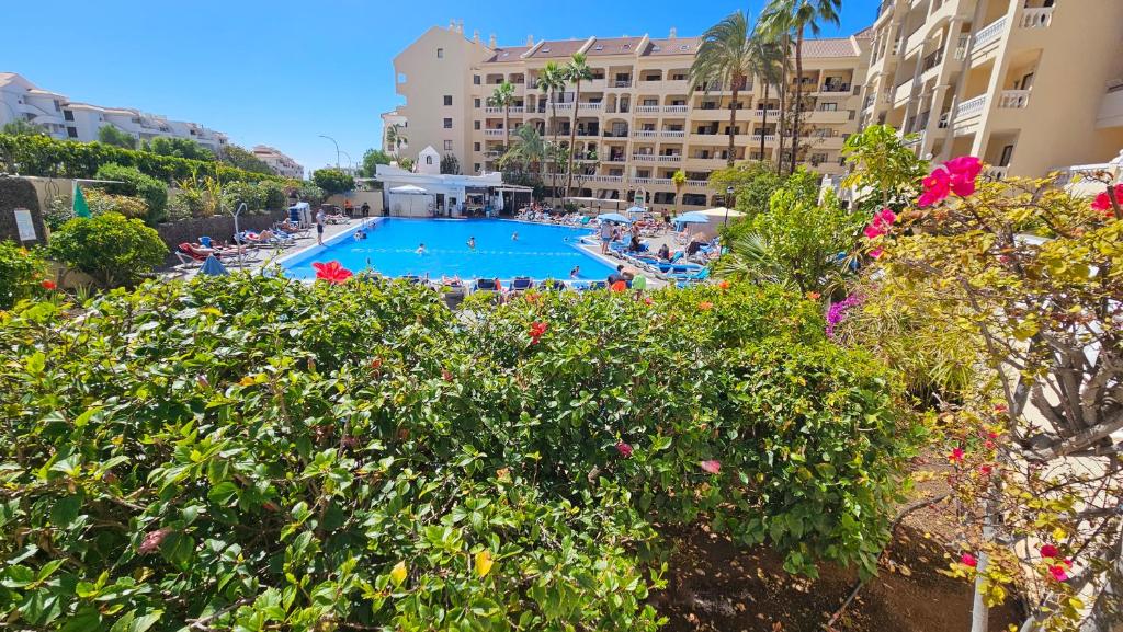 Бассейн в Los Cristianos Heated Pool Sea View AC или поблизости