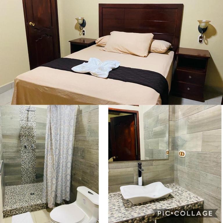 Koupelna v ubytování Hotel San Sebastian