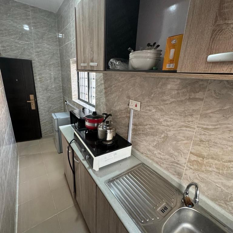 Kuchyň nebo kuchyňský kout v ubytování SATELLITE APARTMENT The Classic Studio 4