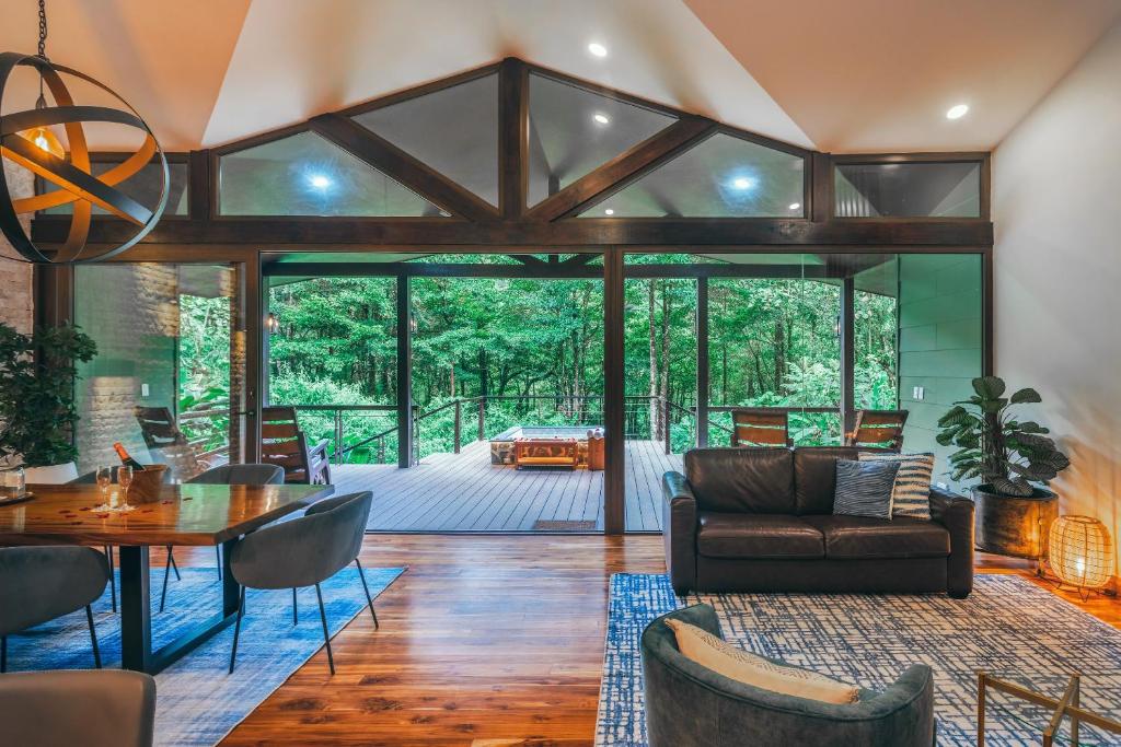 Posezení v ubytování El Silencio Lodge & Spa Costa Rica