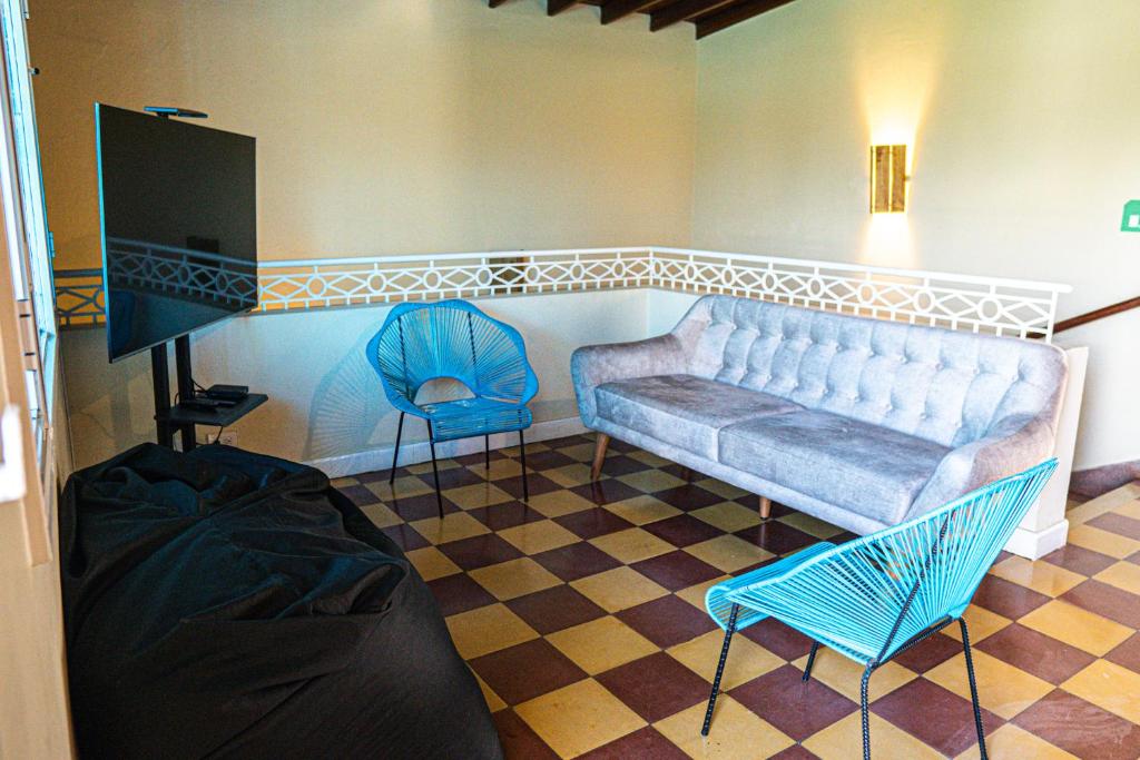 Posezení v ubytování Lucca Hostel Medellín