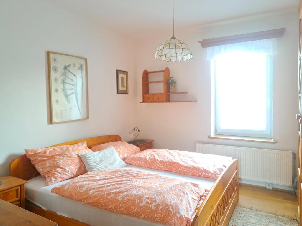 Ένα ή περισσότερα κρεβάτια σε δωμάτιο στο Apartmán Staré Město