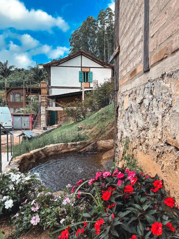Zahrada ubytování Pousada na Cervejaria Altezza - vista para Pedra Azul