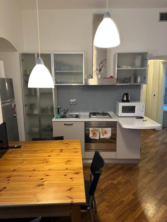 Kuchyň nebo kuchyňský kout v ubytování Room Principe