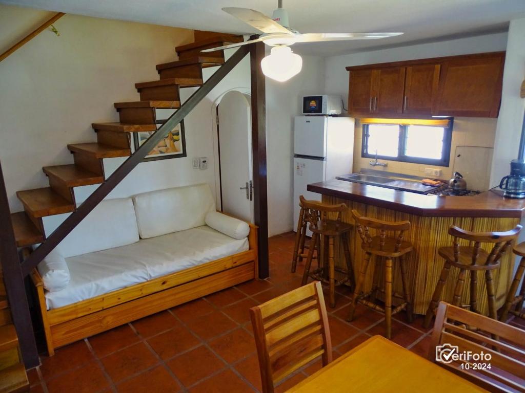 Postel nebo postele na pokoji v ubytování Bungalows Punta Colorada