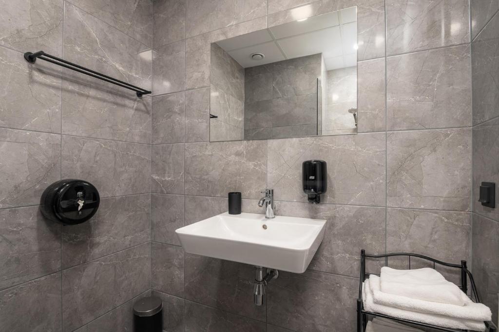 Koupelna v ubytování Hotell Tammsaare