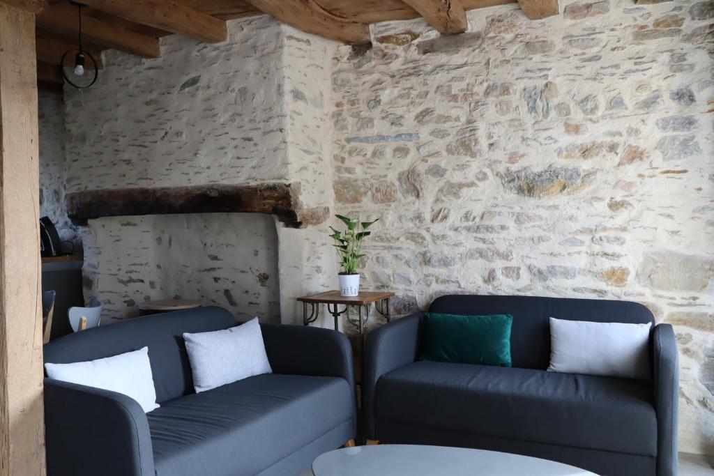 Gite de charme à Guipry Messac的休息区
