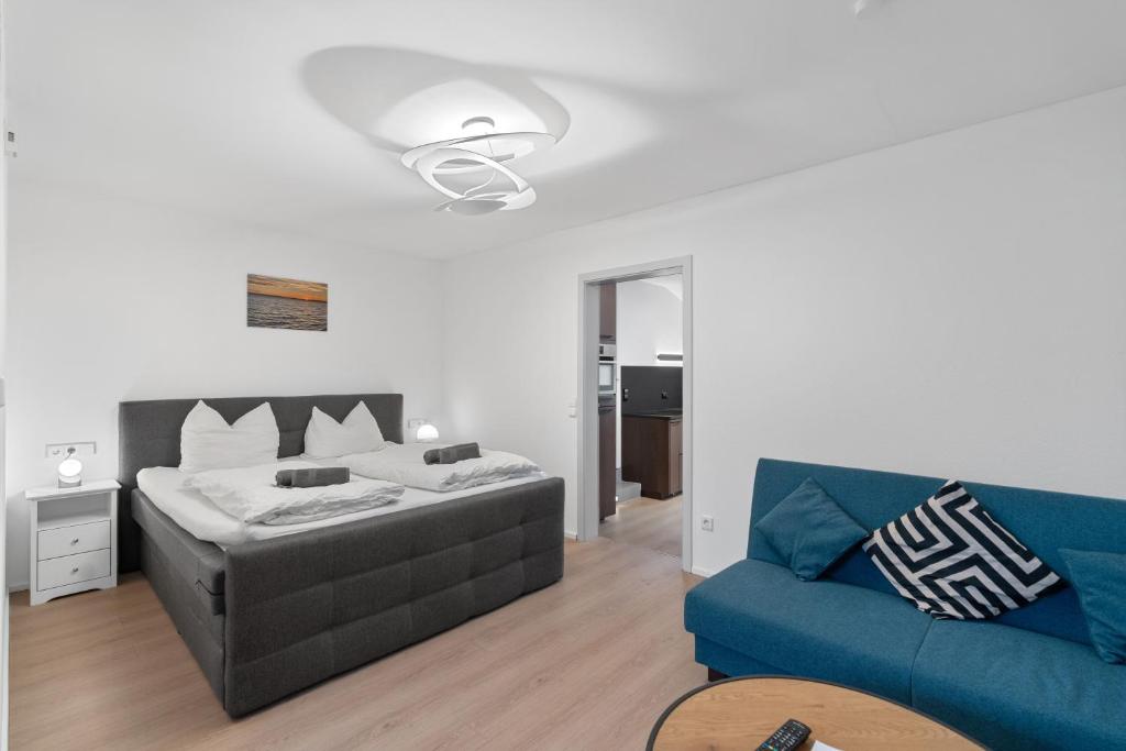 Posezení v ubytování Apartment Bodensee 29 mit Küche und Garten