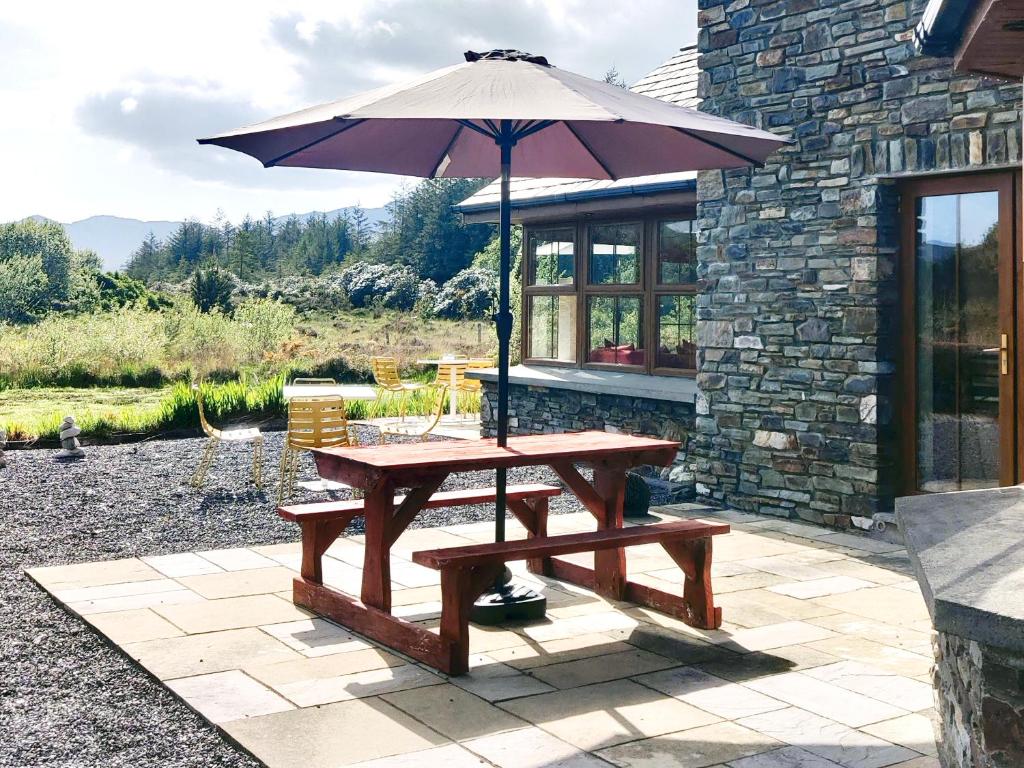 Zahrada ubytování Álaind Lodges, Sneem