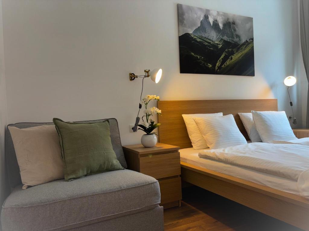 Voodi või voodid majutusasutuse SCHUSTER's ALPENPANORAMA toas